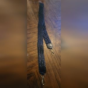 Braided Leather Crossbody Strap